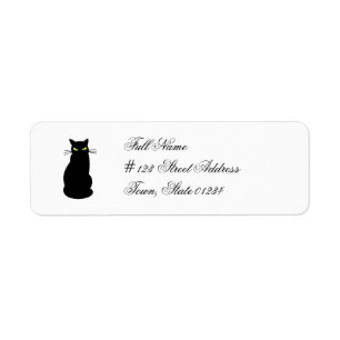 Schwarze Katzen-Postsendung-Aufkleber