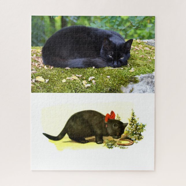 Schwarze Katzen Puzzle (Vertikal)