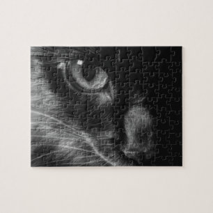 Schwarze Katzen-Puzzlespiel Puzzle