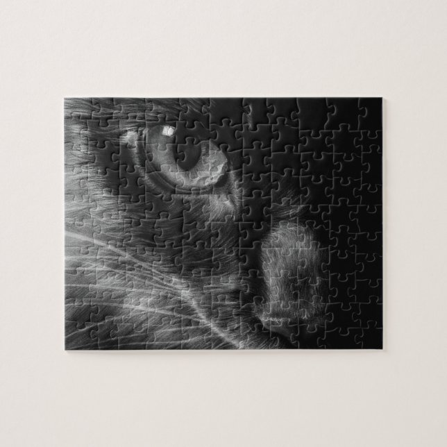 Schwarze Katzen-Puzzlespiel Puzzle (Horizontal)