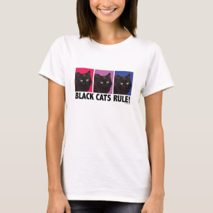 Schwarze Katzen REGEL! Damen-angepasstes T-Shirt