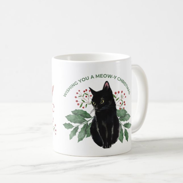 Schwarze Katzen Regel! Es ist ein Mini-Panther Wei Kaffeetasse (VorderseiteRechts)
