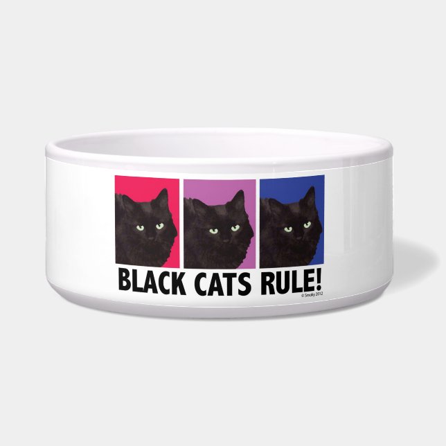 Schwarze Katzen REGEL! Haustier-Schüssel Napf (Vorderseite)