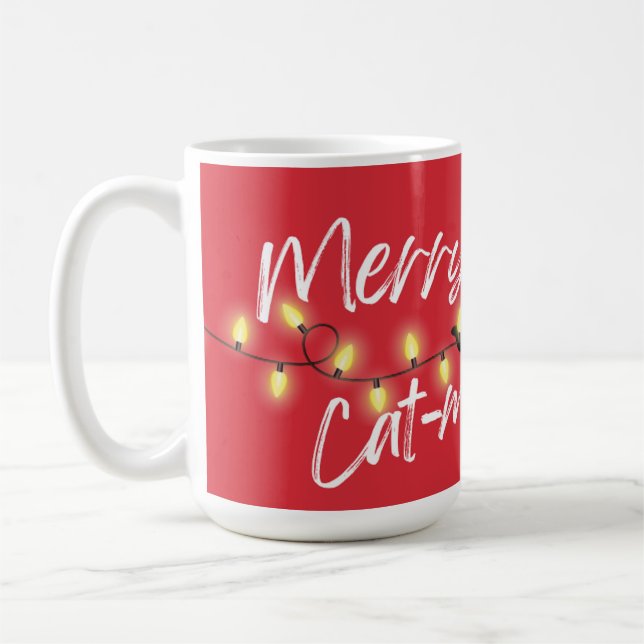 Schwarze Katzen Regel! Merry Cat-mas Kaffeetasse (Links)