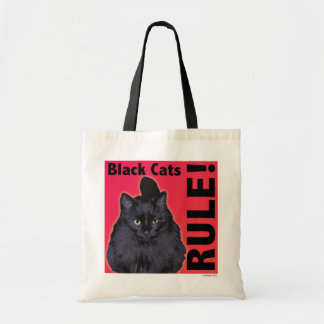 Schwarze Katzen REGEL! Taschen-Tasche Tragetasche