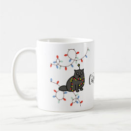 Schwarze Katzen Regel! Whiskers & Weihnachts Cheer Kaffeetasse