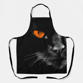 Schwarze Katzen regieren - Orange Augen Schürze