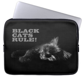 Schwarze Katzen regieren - Schlaftrunkenheit Hallo Laptopschutzhülle