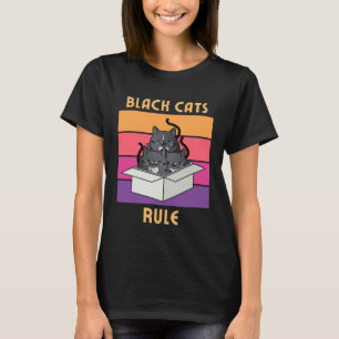 Schwarze Katzen regieren Süße Smokingkatzen in de T-Shirt