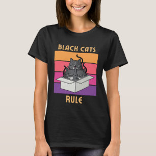 Schwarze Katzen regieren Süße Tuxedo-Katzen in de T-Shirt