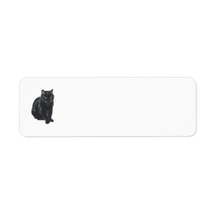 Schwarze Katzen Rücksendeadressetiketten