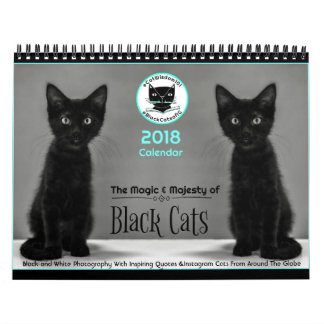 Schwarze Katzen sagen allem Kalender 2018