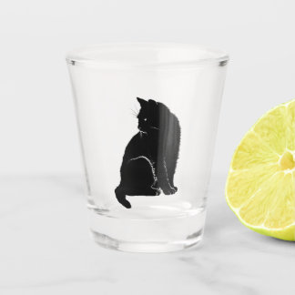 Schwarze Katzen-Schnapsglas Schnapsglas