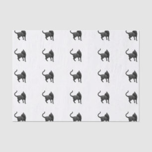 Schwarze Katzen-Seidenpapier Seidenpapier