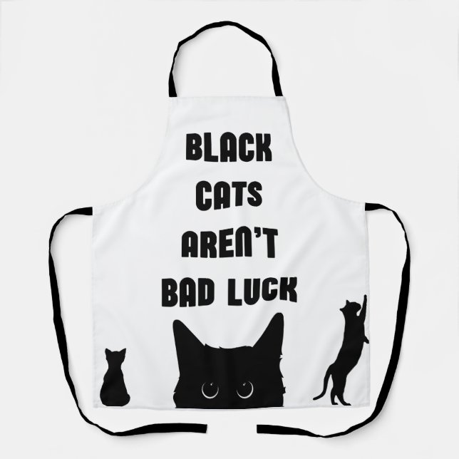 Schwarze Katzen sind kein schlechtes Glück Schürze (Vorderseite)