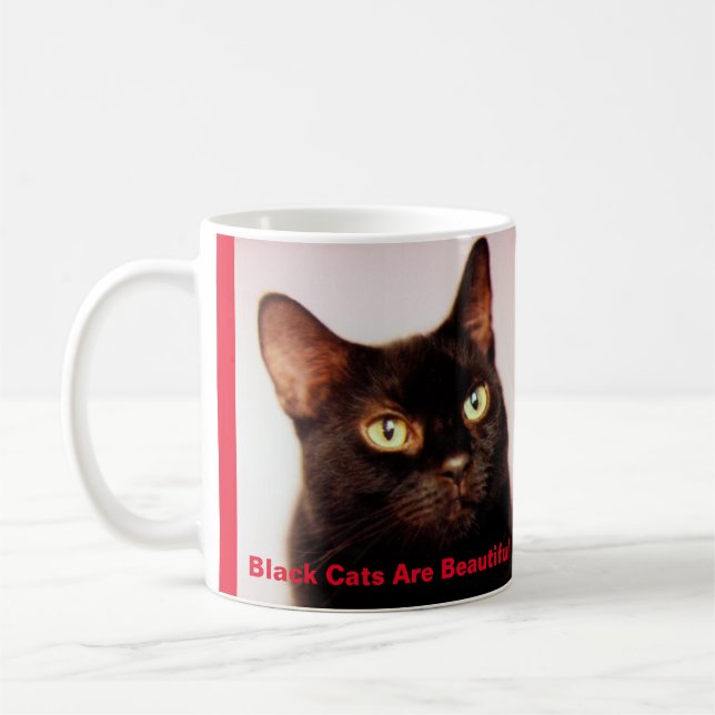 Schwarze Katzen sind schöne Kaffee-Tasse (Version Tasse (Links)