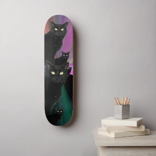 Schwarze Katzen-Skateboard Skateboard