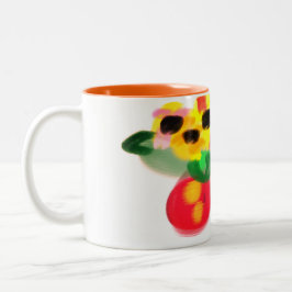 Schwarze Katzen-Sonnenblumen  Zweifarbige Tasse