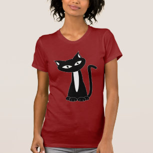 Schwarze Katzen-T - Shirt