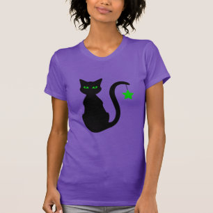 Schwarze Katzen-T - Shirt