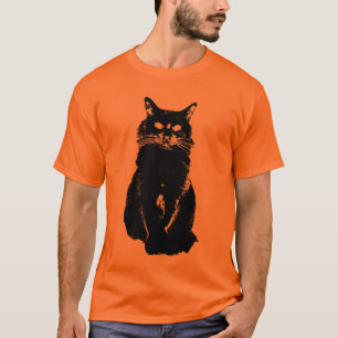 Schwarze Katzen-T - Shirt