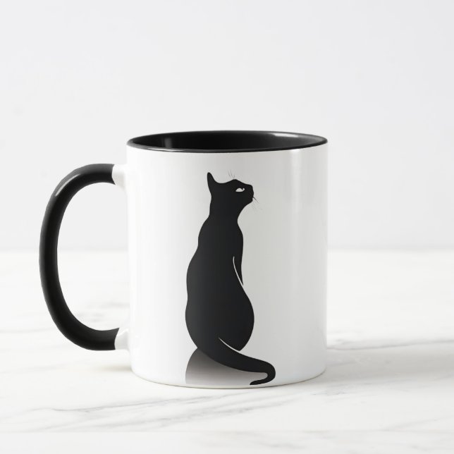 Schwarze Katzen Tasse (Links)