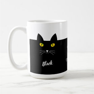 Schwarze Katzen-Tasse Geschenk für Katzenliebhaber Kaffeetasse