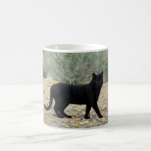Schwarze Katzen-Tasse Kaffeetasse