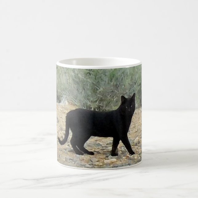 Schwarze Katzen-Tasse Kaffeetasse (Mittel)
