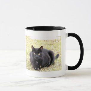 Schwarze Katzen-Tasse Tasse