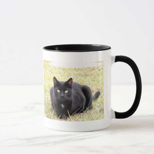 Schwarze Katzen-Tasse Tasse (Rechts)