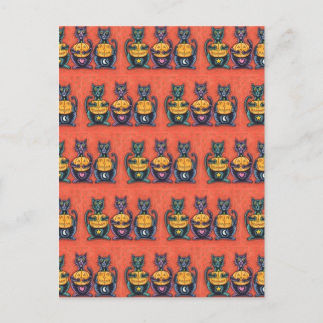 SCHWARZE KATZEN UND JACK SEHEN KEINE BEWUSSTSEIN,  POSTKARTE (Vorderseite)