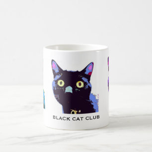 Schwarze Katzen-Verein! Tasse