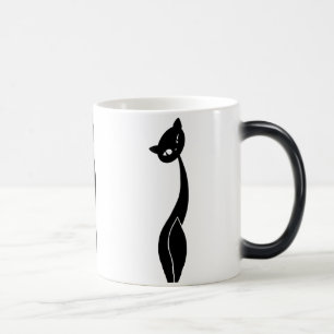Schwarze Katzen-verwandelnde Tasse