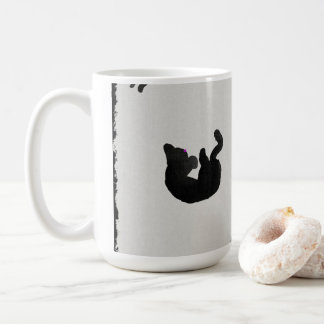 Schwarze Katzen Wasserfarbe Kaffeetasse