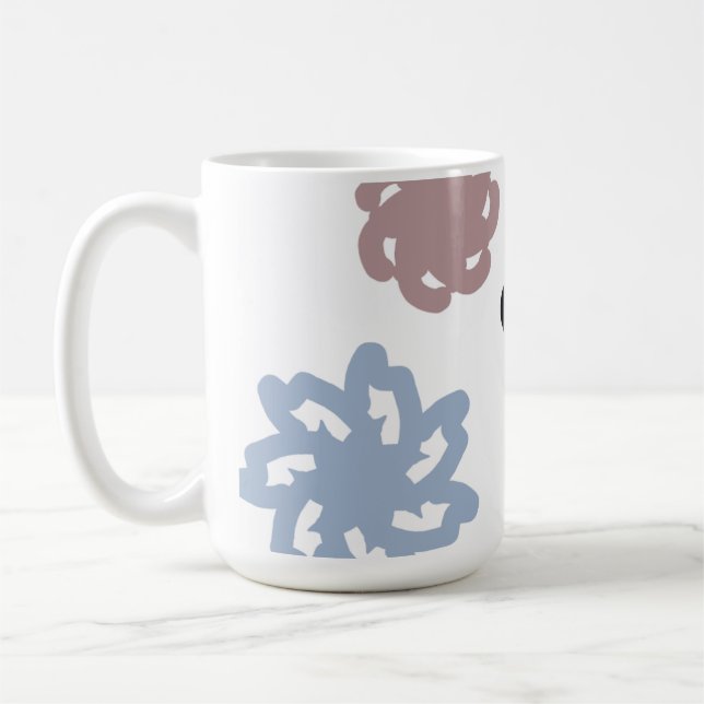 Schwarze Katzen-Winter  Kaffeetasse (Links)