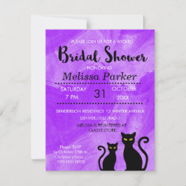 Schwarze Katzen Witchy Halloween Brautparty Party Einladung