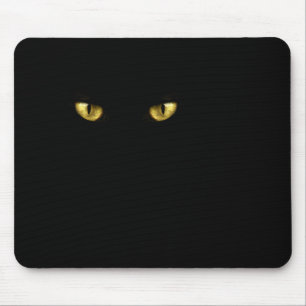 Schwarze Katzenaugen Mousepad