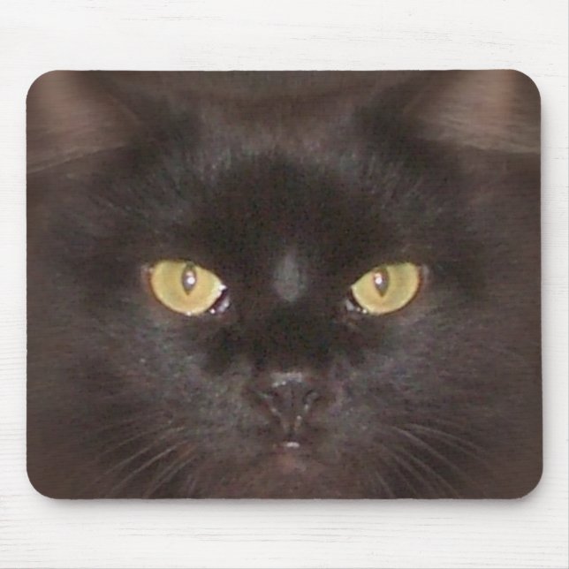 schwarze Katzenaugen Mousepad (Vorne)