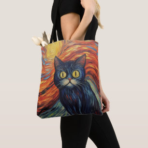 Schwarze Katzenbild von Edvard Munch inspirierte K