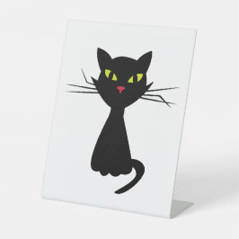 Schwarze Katzenclipse Sockelschild