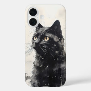 Schwarze Katzenfarbe iPhone 16 Hülle