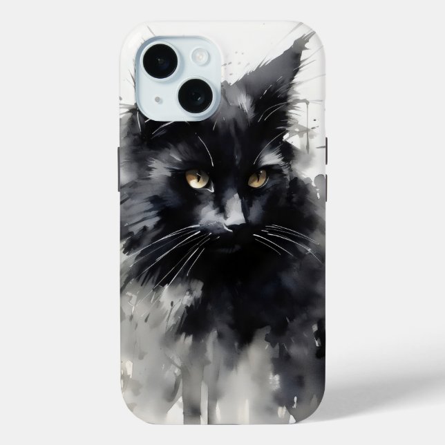Schwarze Katzenfarbe Case-Mate iPhone Hülle (Rückseite)
