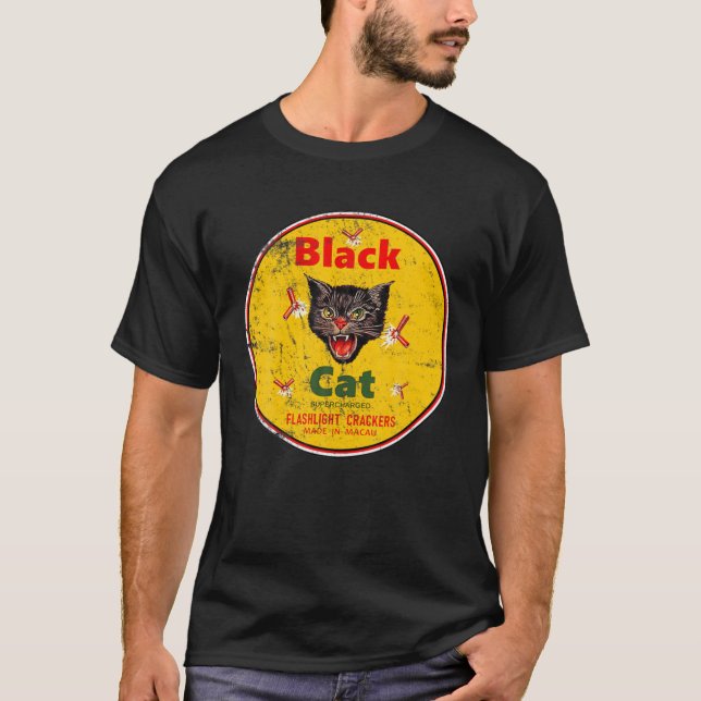 Schwarze Katzenficker T-Shirt (Vorderseite)