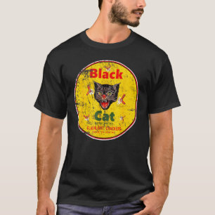 Schwarze Katzenficker, Vintage Katzenkatze T-Shirt