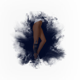 Schwarze Katzenhexe Halloween verbrannte orange Le Leggings