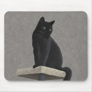 Schwarze Katzenköniglichkeit  Mousepad