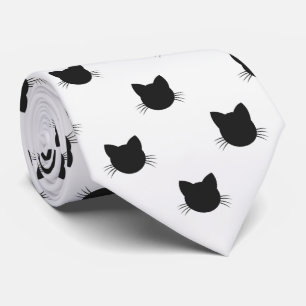 Schwarze Katzenköpfe Neck Tie Krawatte