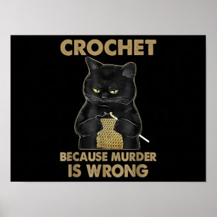 Schwarze Katzenkratzel, weil Mord falsch ist Poster