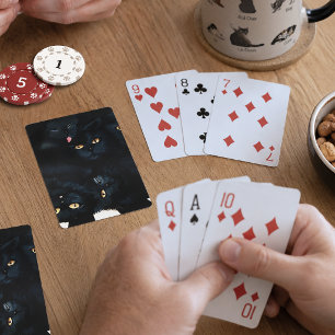 Schwarze Katzenkuschelhaufen Fellchen Süß Spielkarten